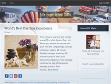 Tablet Screenshot of lifeexperiencegifts.com